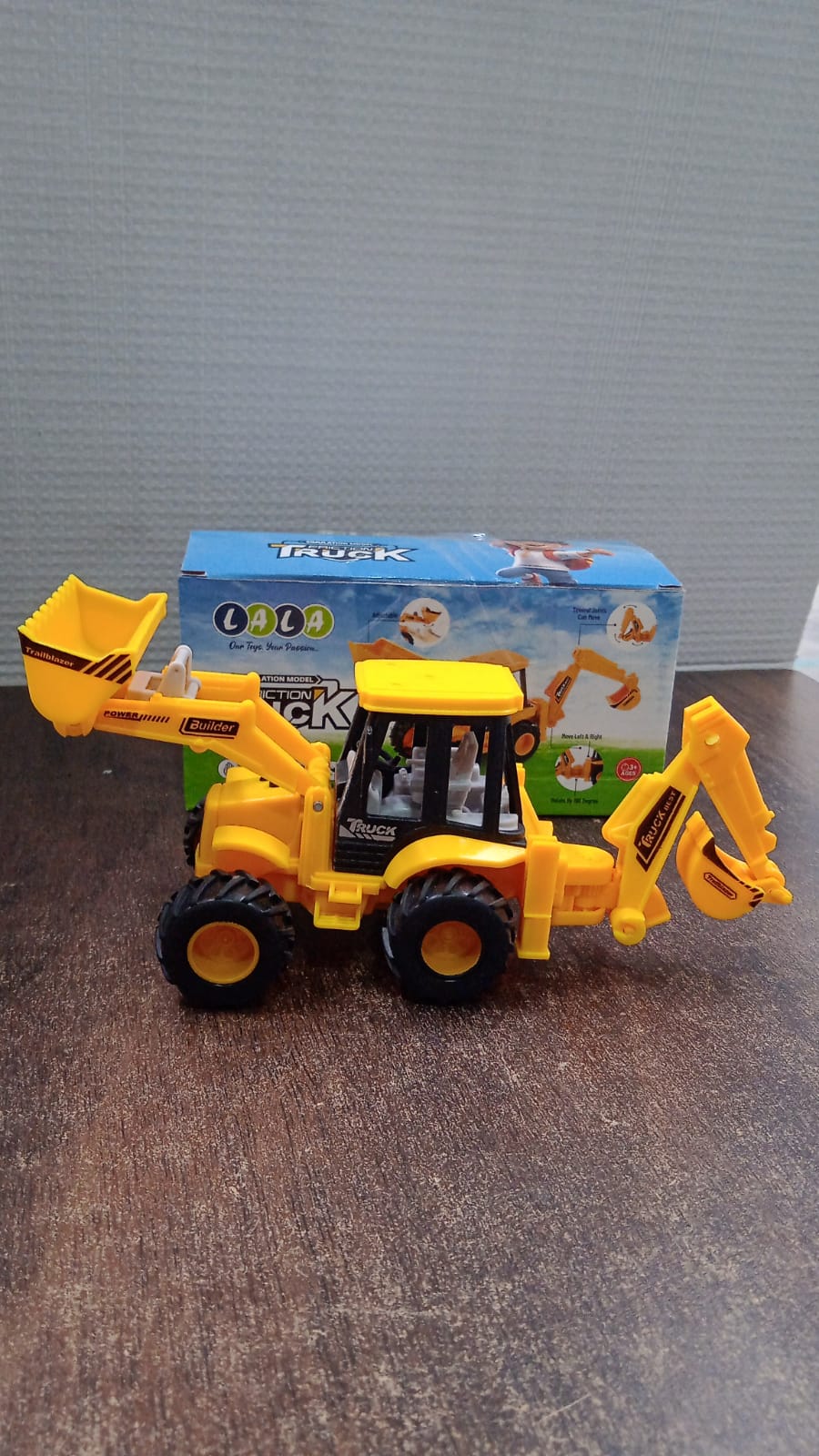 LALA Friction Powered JCB Style Backhoe Loader Construction Toy Truck for Kids (1 Pc) LALA Friction Powered JCB Style Backhoe Loader Construction Toy Truck for Kids (1 Pc)